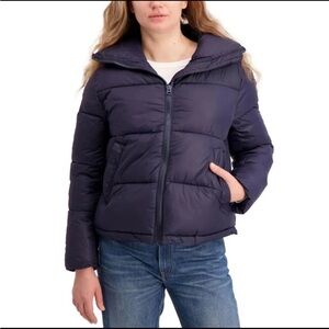 Hudson Jeans Dark Blue Puffer Jacket woman’s large NWT